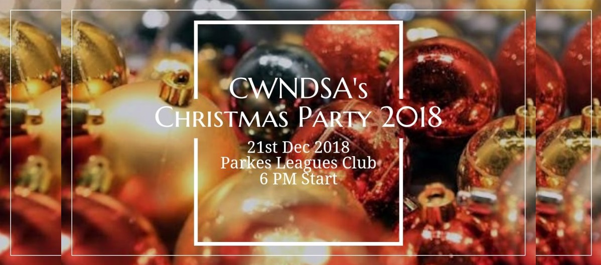 Infographic promoting CWNDSA Christmas Party 2018